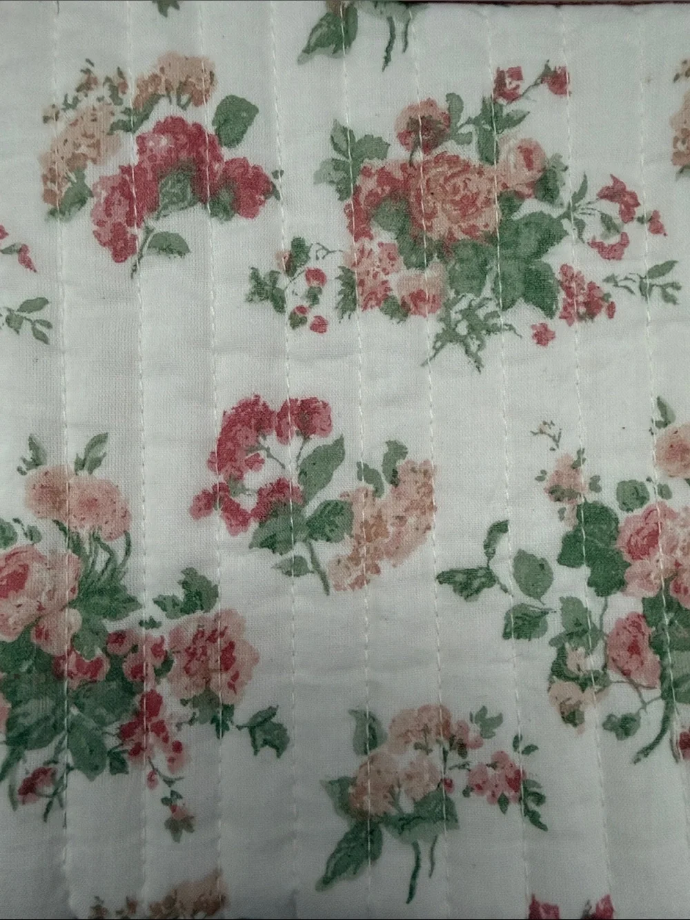 Laura Ashley Floral Quilted Makeup Zipper Pouch ROSEMOOR 10” x 8”
